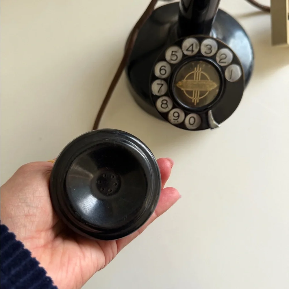 Vintage Black Candlestick  phone Telephone - Picture 7 of 9